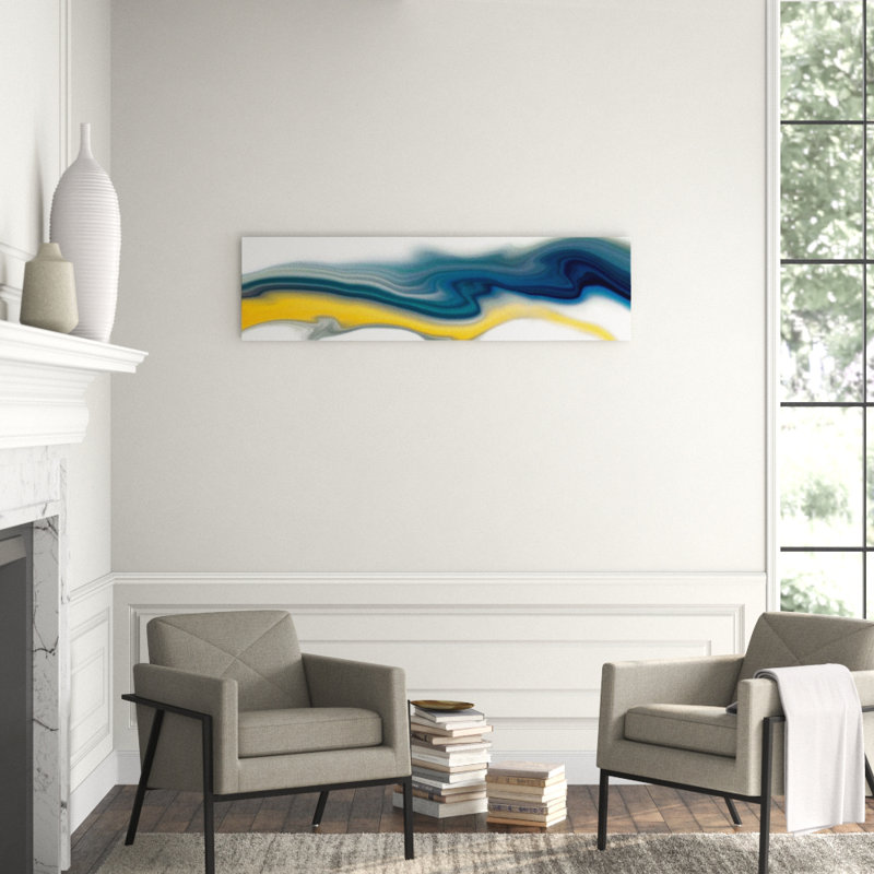 Subtle Flow II Print by Mari Urasawa, 16" H x 60" W x 1.5" D, Glass Coat