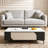 Home Faux Leather Wrapped Storage Coffee Table