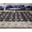 Tapis noir et ivoire de haute qualité noué à la main