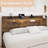 Farmhouse Wooden Bed Frame with Storage Headboard, Wood Platform Bed Frame with Charging Station & LED Lights-2119601724-2130857582