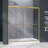68 To 72 In. W X 72 In. H Semi-Frameless Double Sliding Shower Door In Brushed Gold Bypass Frame Alcove Shower Door With 1/4 In (6MM) Tempered Clear Glass-115942597
