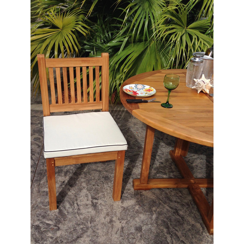 Quinlan Outdoor 9 - Piece Teak Dining Set with Cushions