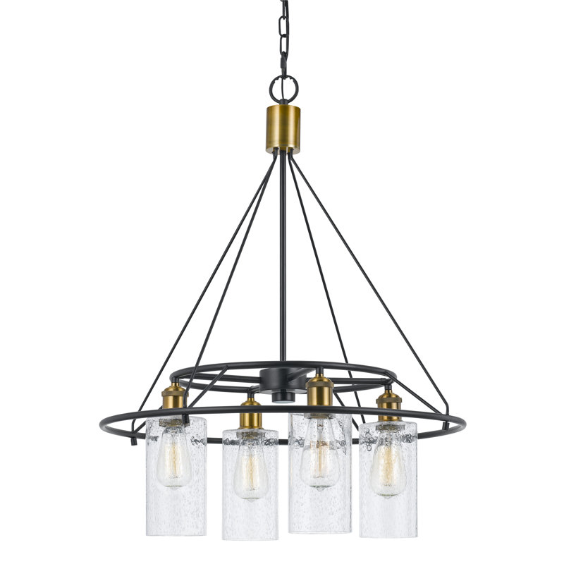 Tisdall 4 - Light Wagon Wheel Chandelier