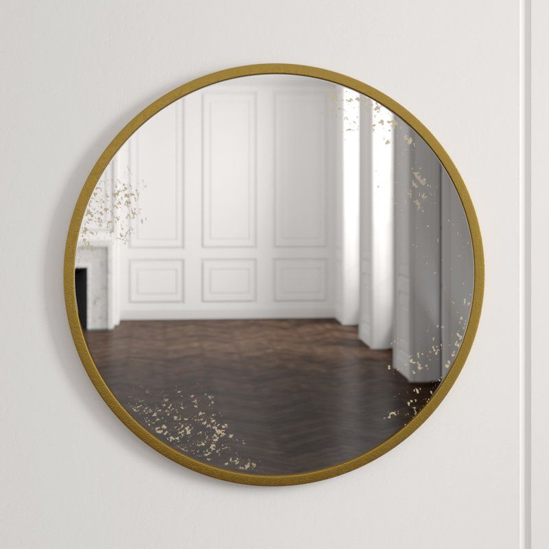 Aline Round Metal Wall Mirror