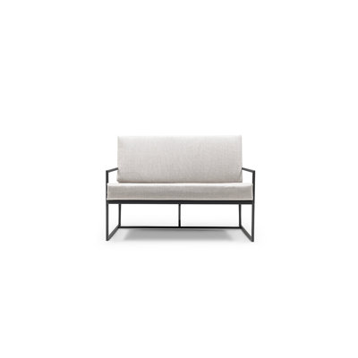 Anibella 124cm Wide Metal Loveseat with Cushions