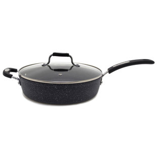 Poêle à frire antiadhésive en aluminium 11 "avec couvercle The Rock de Starfrit
