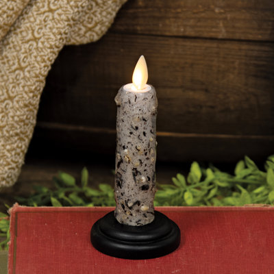 Cône gris en silicone trempé au silicone sur base en bois noir