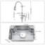 27.55'' L Single Bowl Stainless Steel Kitchen Sink