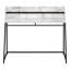 Bureau d'ordinateur, bureau personnel, ordinateur portable, tablettes de rangement, L 48 po, travail, métal stratifié aspect marbre, contemporain-432634446