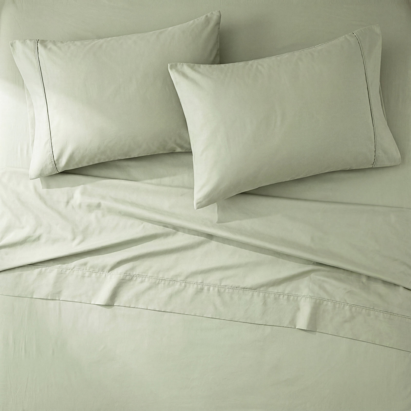 Cotton Sheet Set, King, Sage