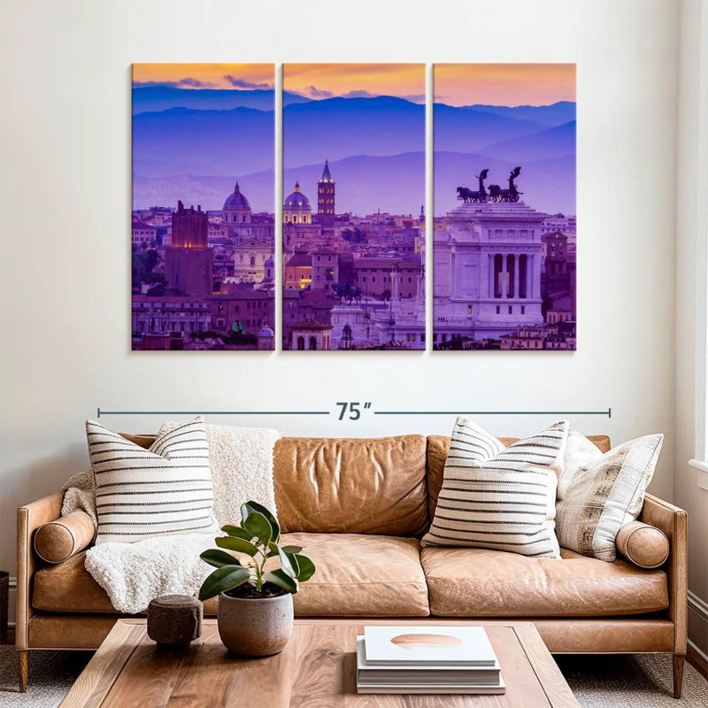 Sirci Rome en mauve, H 42 po x l 65 po