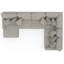 Livingston - Canapé modulaire 3 pièces avec sièges confortables et 9 coussins décoratifs inclus-99403304