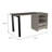 Light Gray 2-Drawer 2-Shelf Writing Desk