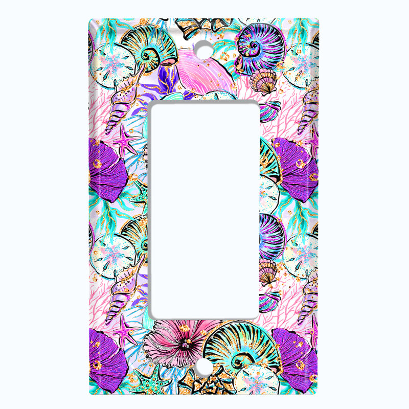 Patterned 1 - Gang Rocker Standard Wall Plate