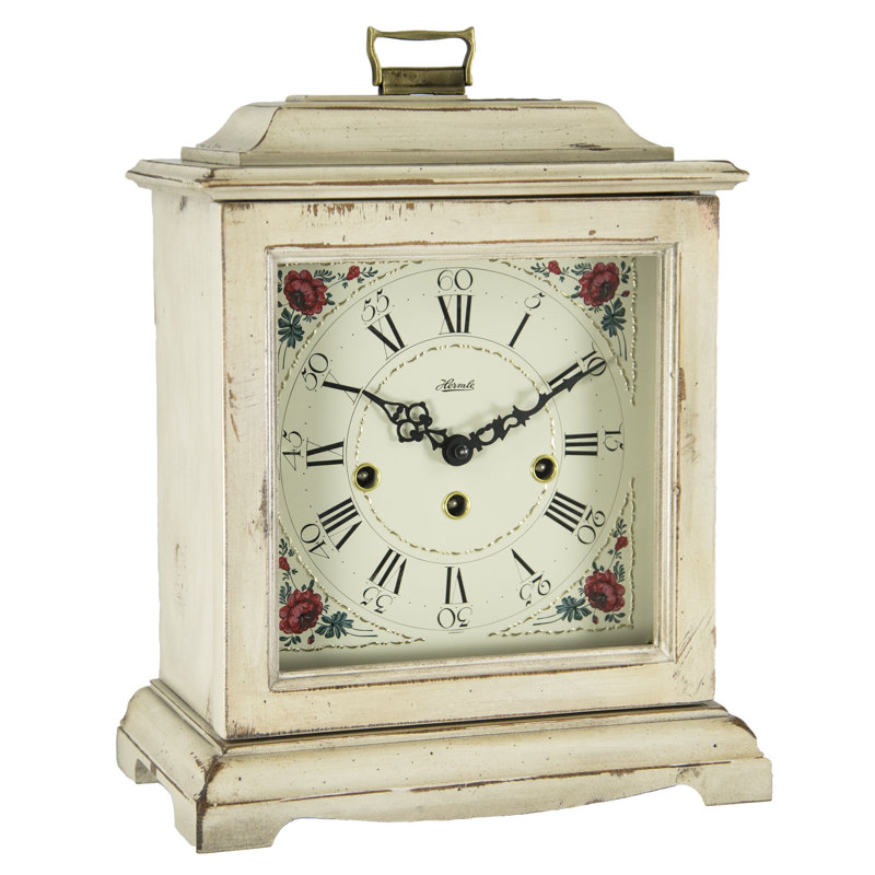 Austen Solid Wood Mechanical Clock, White