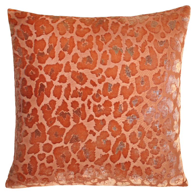 Velvet Throw Pillow, Mango