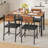 5-Piece Dining Table Set For 4, Kitchen Table With 4 Pu Upholstered Dining Chairs-677427361