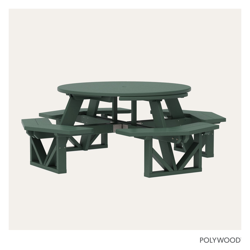 Table octogonale POLYWOOD Park, Vert forêt