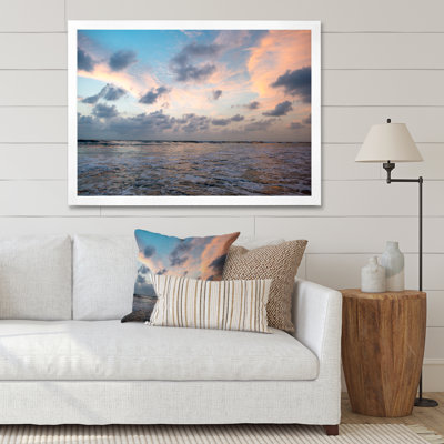 Coucher de soleil sur la mer calme - photographie sur toile