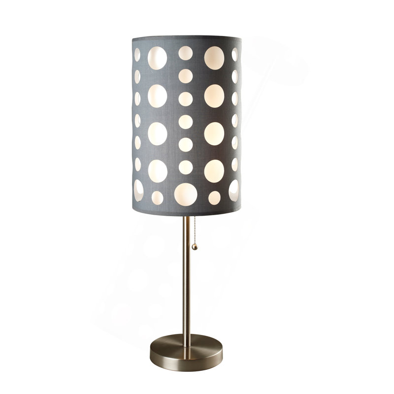 30"H GREY/WHITE RETRO TABLE LAMP
