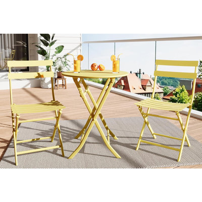 3 Piece Outdoor Patio Bistro Sets, Small Bistro Table And Chairs...