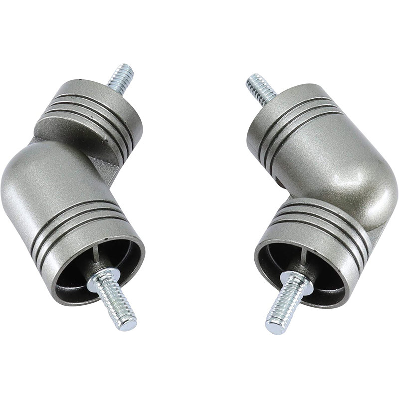 Meriville Hinged Elbow Connector, 2 pcs, 1.125", Pewter