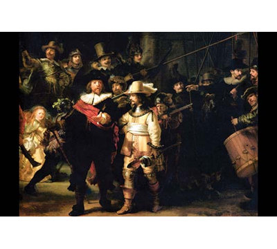 « the night watch details » par rembrandt van rijn, reproduction d’art