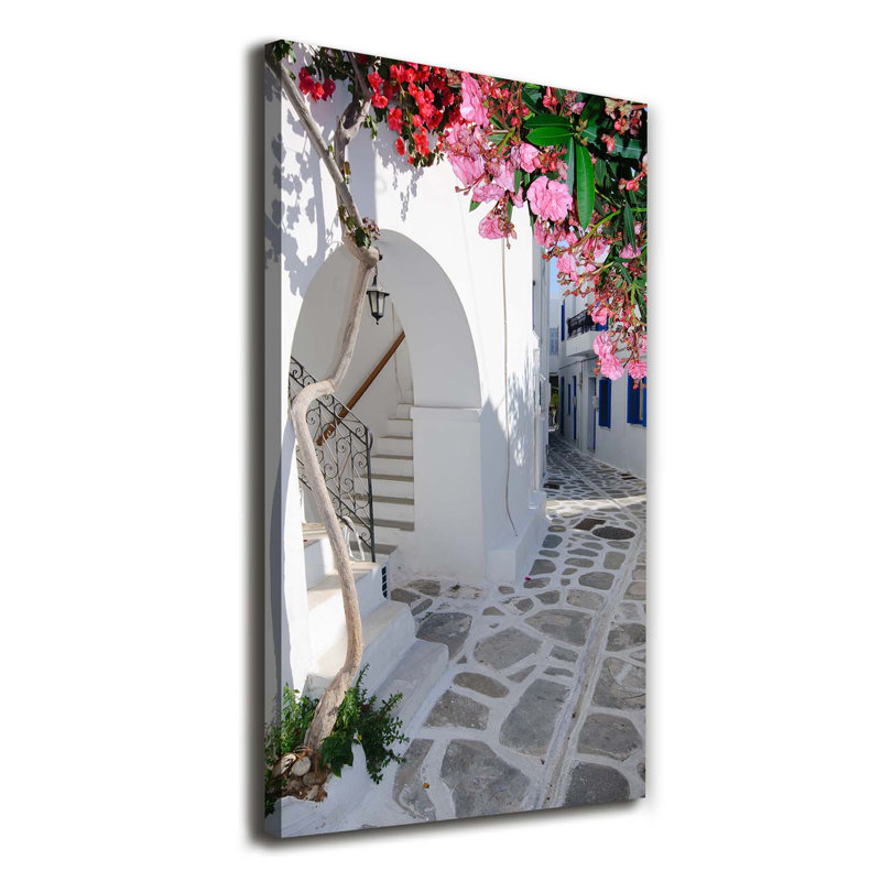 Greek Village - Wrapped Canvas Print