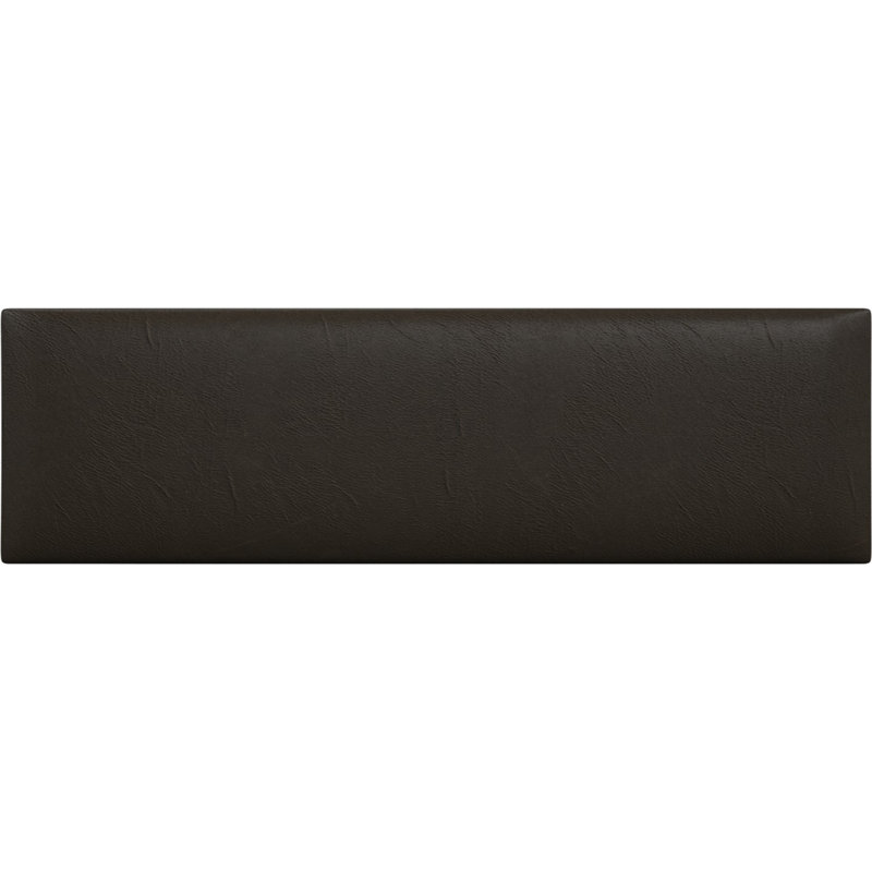 Panneau mural rétro en cuir brun selle, H 11,5 po x l 39 po x P 1,5 po