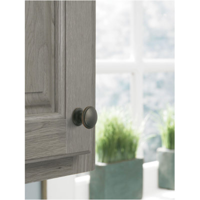 Ravino 1-1/4 inch (32mm) Diameter Matte Black Cabinet Knob