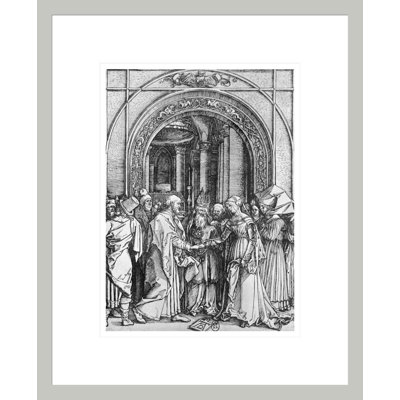 «Le mariage de la Vierge» de la série «La vie de la Vierge» par Albrecht Dürer - estampe numérique encadrée