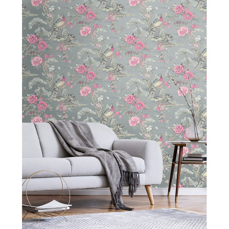 Papier peint floral Winston Porter Designs, Ciel nuageux