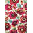 Red Rose Patterned Multi-Colored Modern Decorative Rug-1605456131