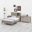 Ensemble de lit plateforme 3 pièces avec tête de lit double à porte coulissante, station de charge, table de chevet et commode-2000109747-2000109746