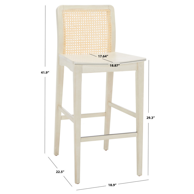 Counter Stool, White, Bar Stool (28.9" Seat Height)
