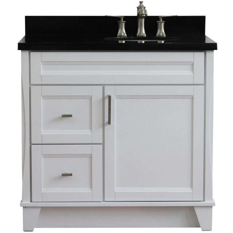 Ensemble de meuble-lavabo simple 37 po Efraim, Noir galaxie