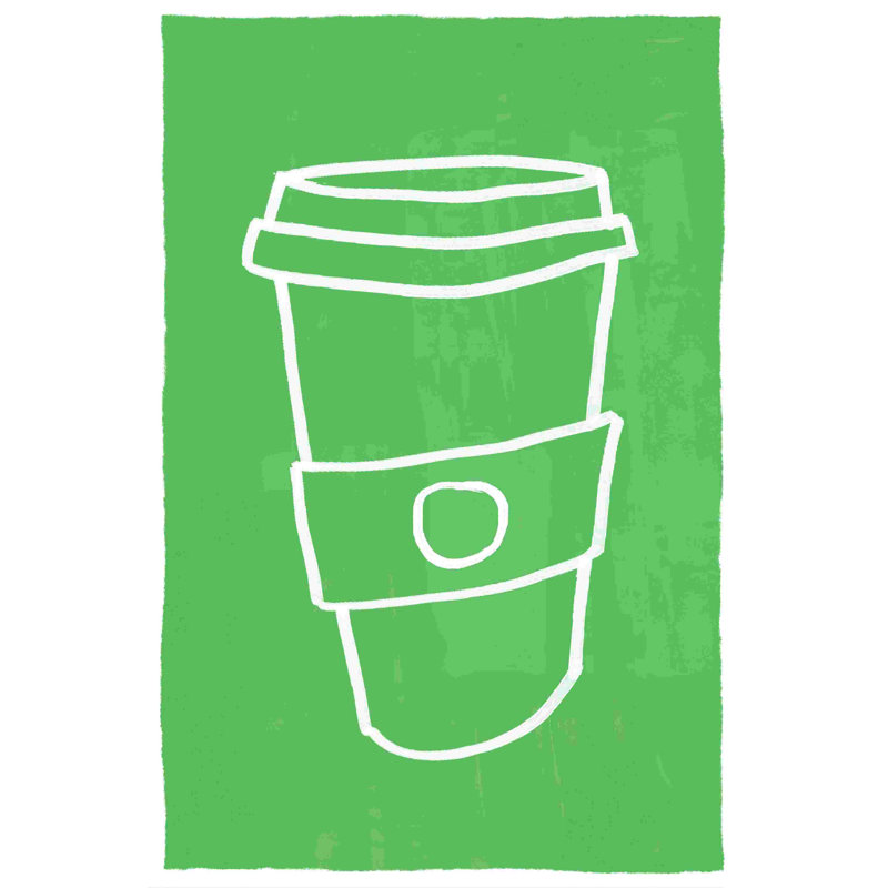 «Abs Coffee Cup», impression sur toile tendue, L 12 po x H 18 po