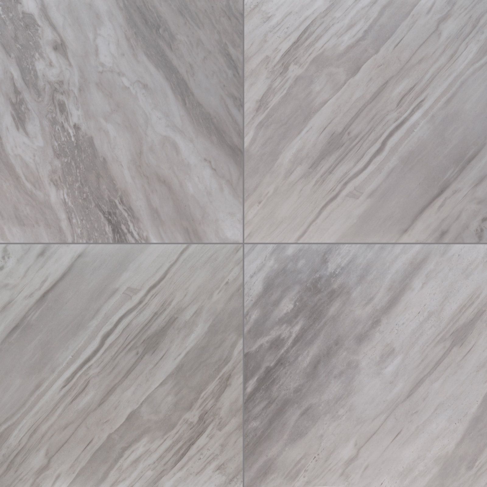 Ardena 24" x 24" Porcelain Stone Look Tile, Mist Nero