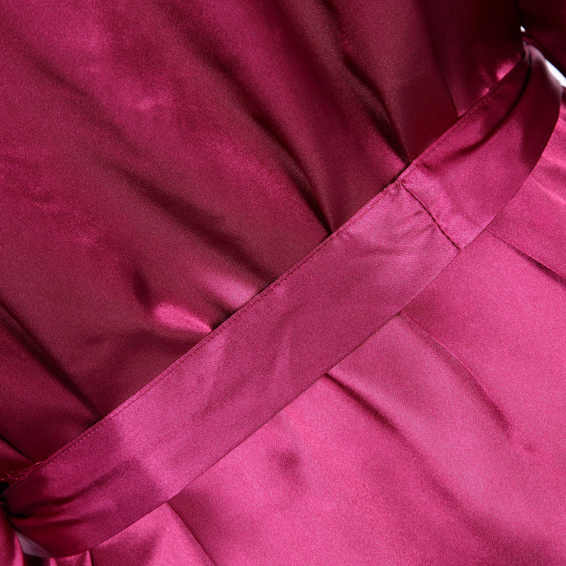 Alwyn Home - Kimono en satin de soie pour homme, M, Rose