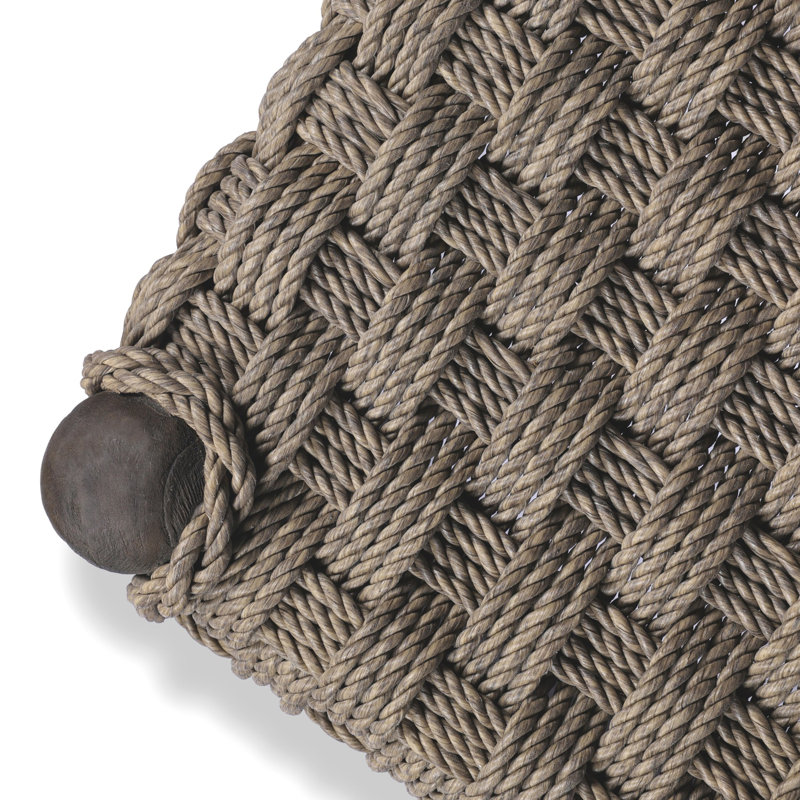 Savio Outdoor Coffee Table, Dark Textured Woven