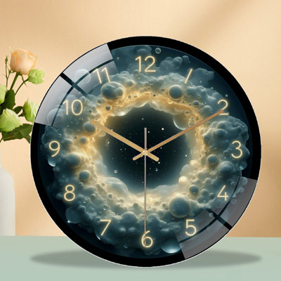 Horloge murale en verre Nebula