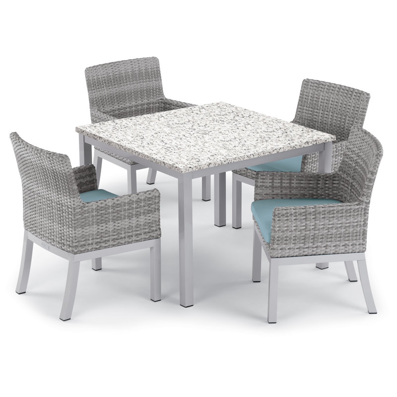 Argento Outdoor Dining Chair, Ice Blue