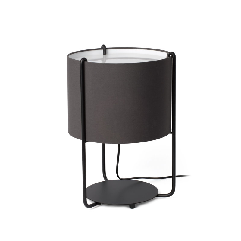 Drum Table Lamp, Gray