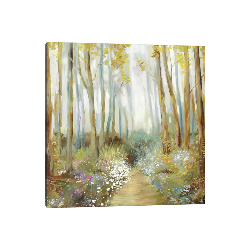 Misty Trees by Allison Pearce - Wrapped Canvas Painting, 45.72 cm H x 45.72 cm W x 3.175 cm D