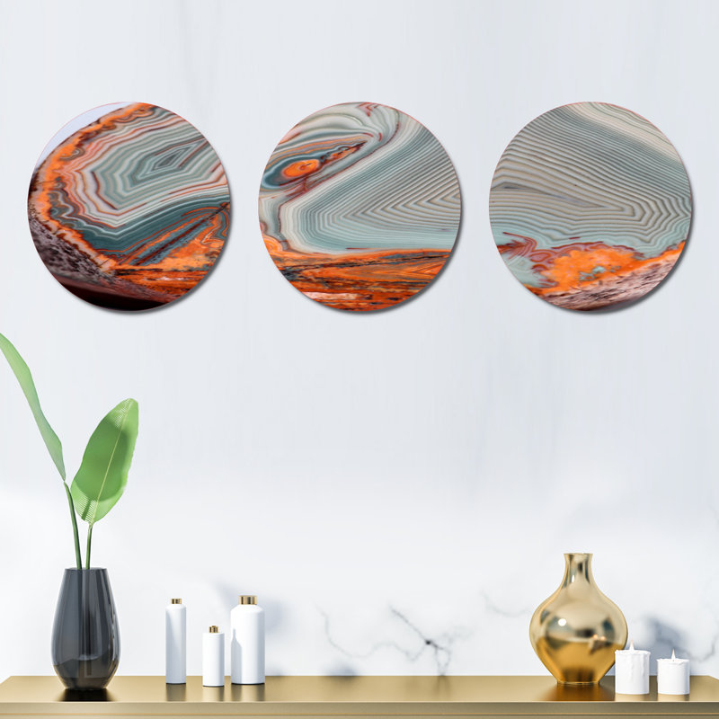 «Lake Superior Agate, Abstract Stones», ensemble de 3 impressions