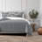Ensemble d'édredon en coton gris uni 8 pièces Shay-109897604