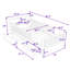 Lit plateforme simple en bois avec rangement pour tête de lit, garde-corps de sécurité et tiroirs-517482111