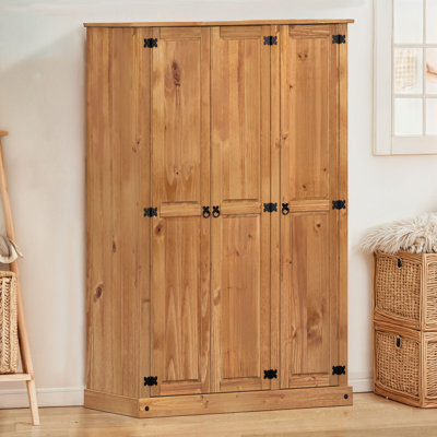 Bridewell 3 Door Solid Wood Wardrobe