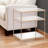 Imelida 27" Clear Glass And Iron End Table With Mirrored Shelf-467521294