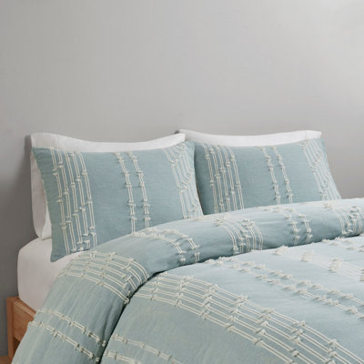 Reversible Cotton Jacquard Duvet Cover Set